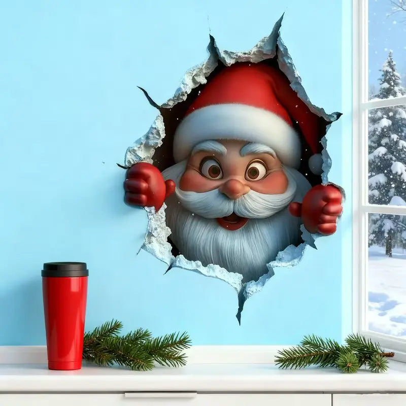 Christmas Hole In Wall Sticker