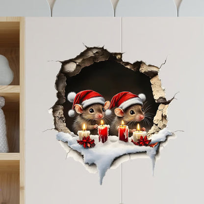 Christmas Hole In Wall Sticker
