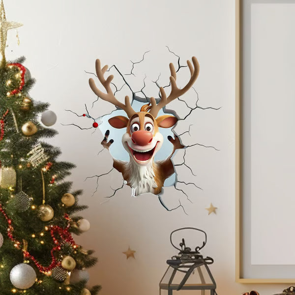 Christmas Hole In Wall Sticker