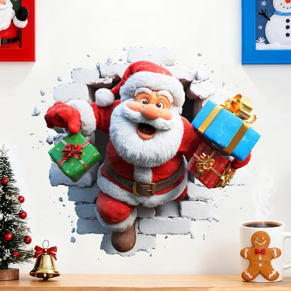 Christmas Hole In Wall Sticker