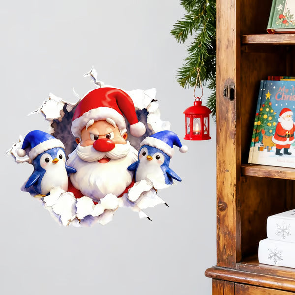 Christmas Hole In Wall Sticker