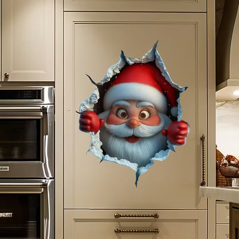 Christmas Hole In Wall Sticker