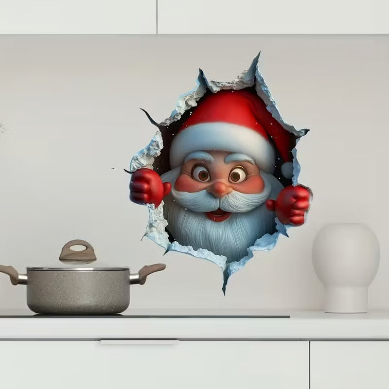 Christmas Hole In Wall Sticker