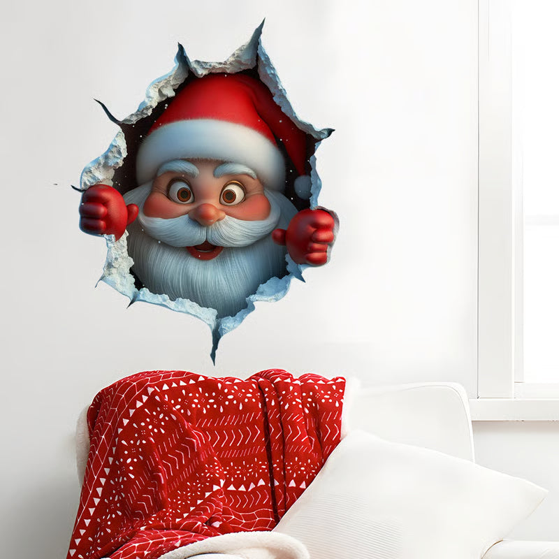 Christmas Hole In Wall Sticker