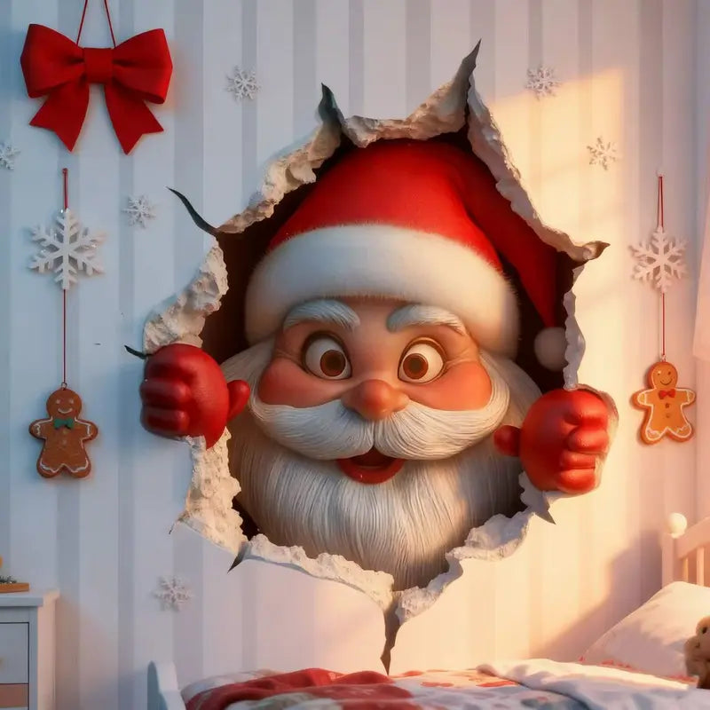 Christmas Hole In Wall Sticker
