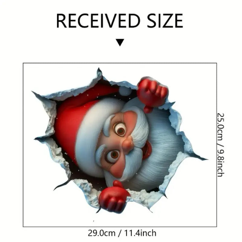 Christmas Hole In Wall Sticker