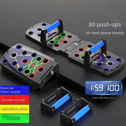 IronPush® Foldable Push-Up Board – Pro Model with Timer