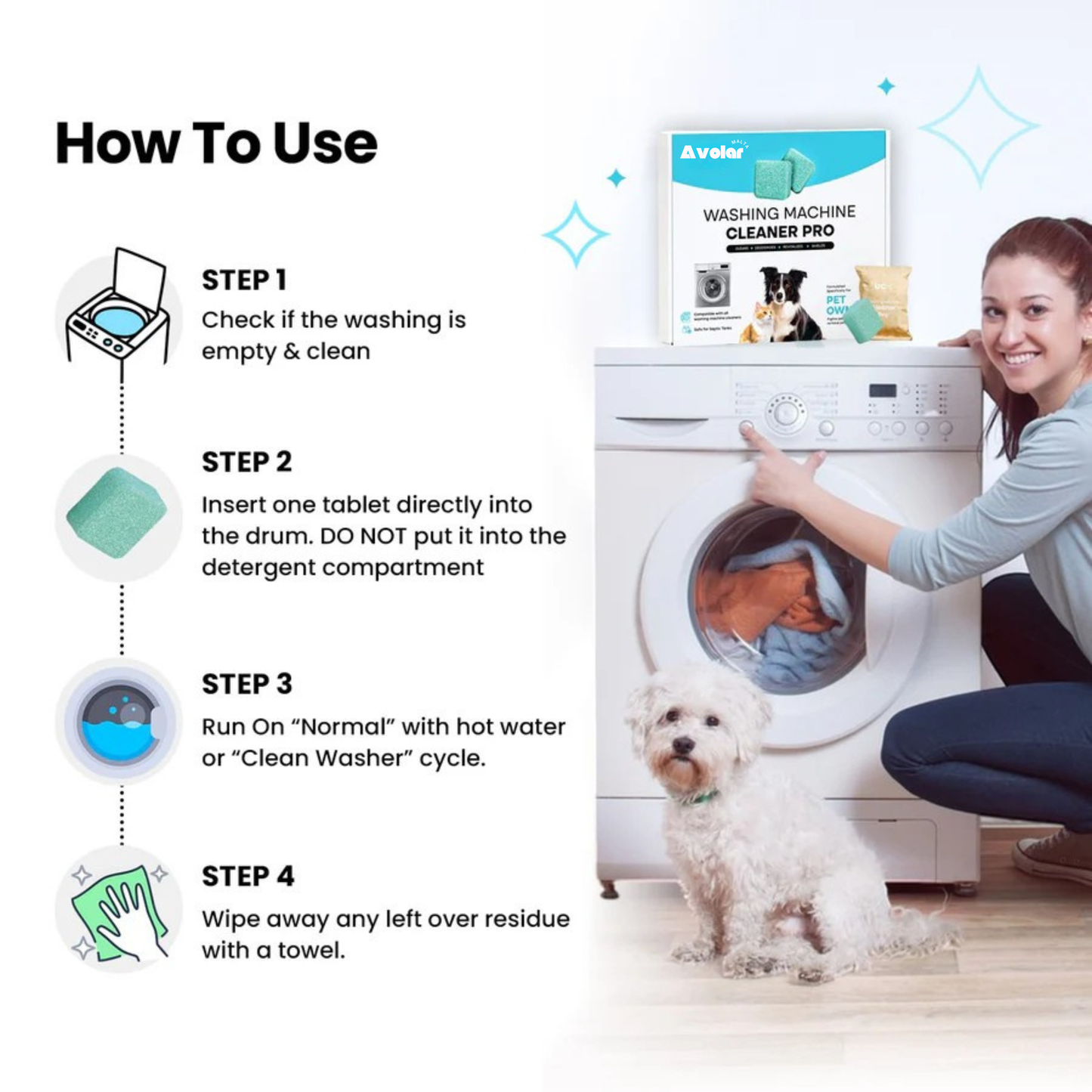 PetPure™ - Washing Machine Cleaner Tablets